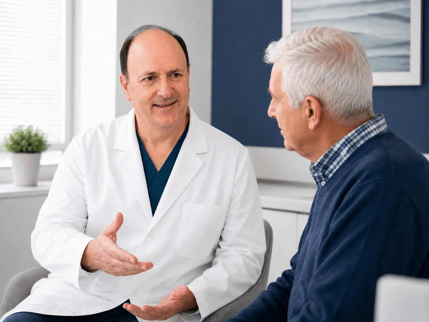 Doctor discussing an antifungal treatment and prevention plan with a patient