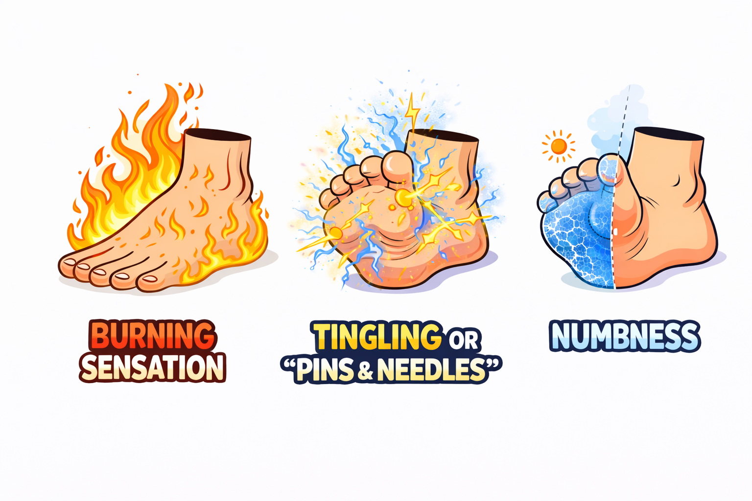 Sensations of the human foot for neuropathy